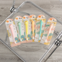 Cute cartoon head soft-bristle toothbrush for children