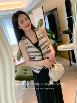 ◆AMUM Maternity Wear◆Afternoon Tea in Bungalow~Short Vest Summer High-end V-neck Sleeveless Vest Jacket
