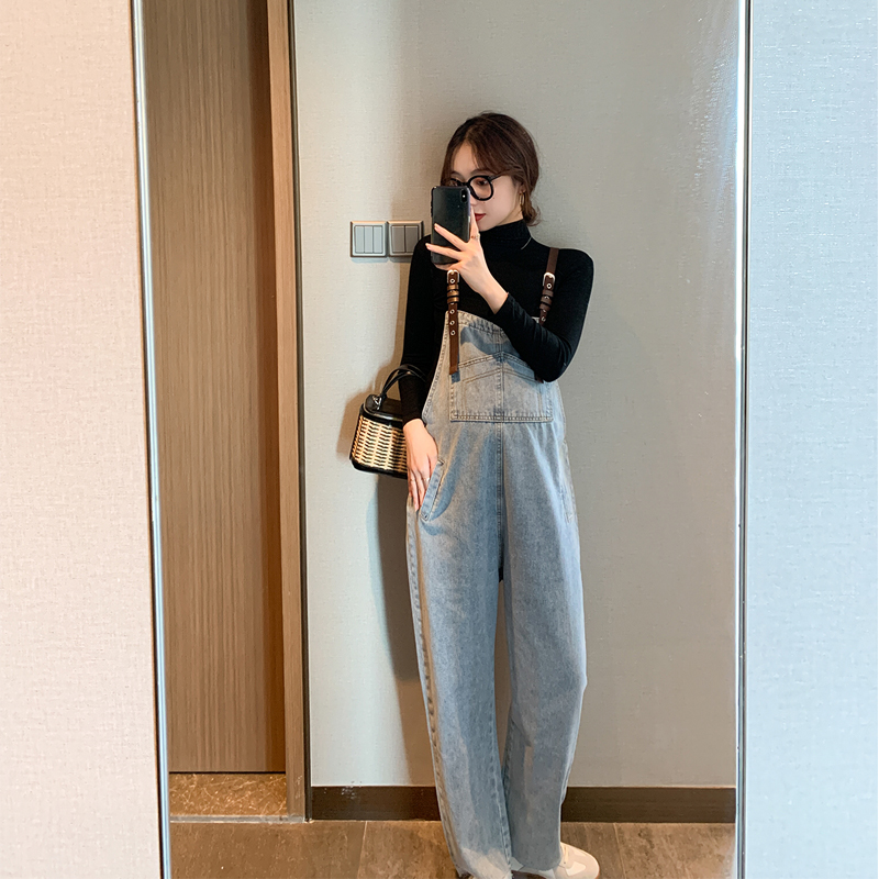 2022 Autumn Dress New Gestational Woman Bottling Moms Fashion Semi-high Collar Blouse Trousers With Baby Bag Pants Two Sets of sleeves