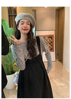◆AMUM孕妇装◆孕妈穿搭~不显怀复古压褶洋气夏装宽松吊带连衣裙 — 16