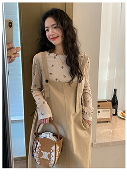 ◆AMUM孕妇装◆孕妈穿搭~不显怀复古压褶洋气夏装宽松吊带连衣裙 — 12