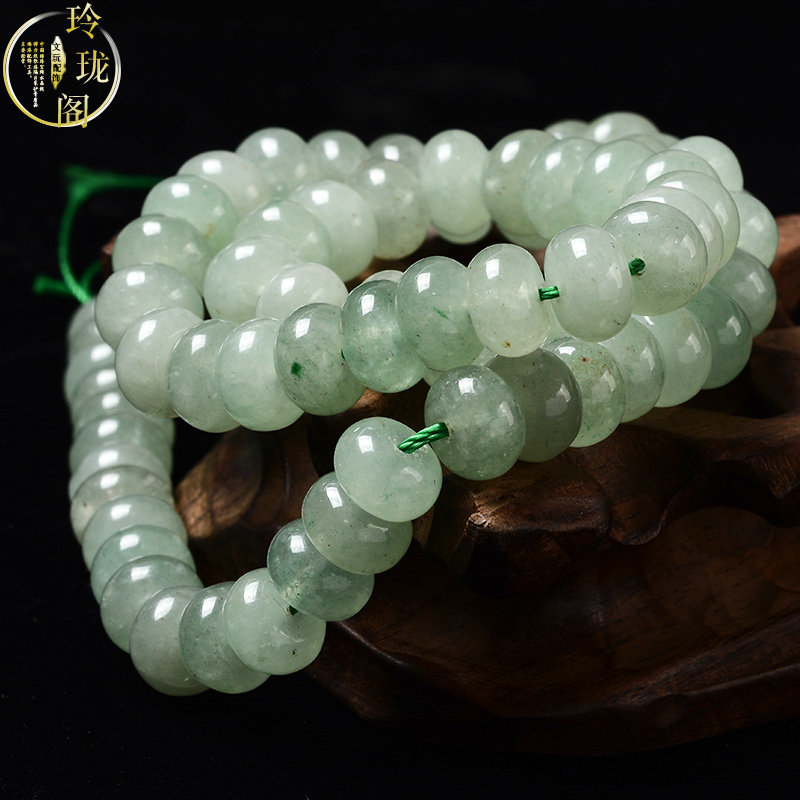 Natural Green East Mausoleum Jade Beads Sepal Abacus Beads Diy Hand Condensed Star Moon Buddha Beads Hand Strings Accessories Accessories Beads