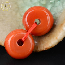 Full meat South red agate septum persimmon red natural scattered beads Diamond Star Moon Bodhi Bodhi Beed handstring accessories