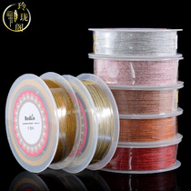 Bedlin Gold and Silver Wire 0 9mm Bracelet Necklace DIY Winding Line Chinese Knot Pendant Color Wire