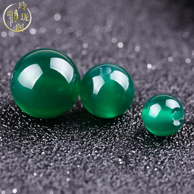 Natural Green Manau Loose Bead Semi-finished Crystal Round Pearl String Beads Diy Girl Jewels Hand Condensed Ornament Accessories