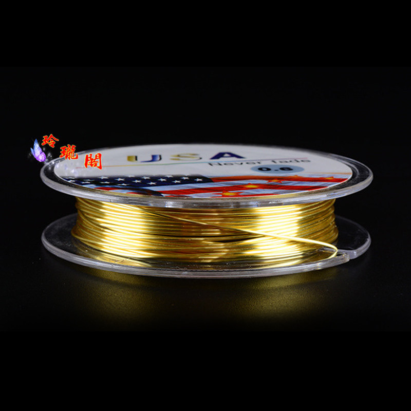 Brass Wire Brass Plated 18K Gold Wire Silver Thread Manual Winding Brooch Hand Condensed Necklace Styling Wire Rod