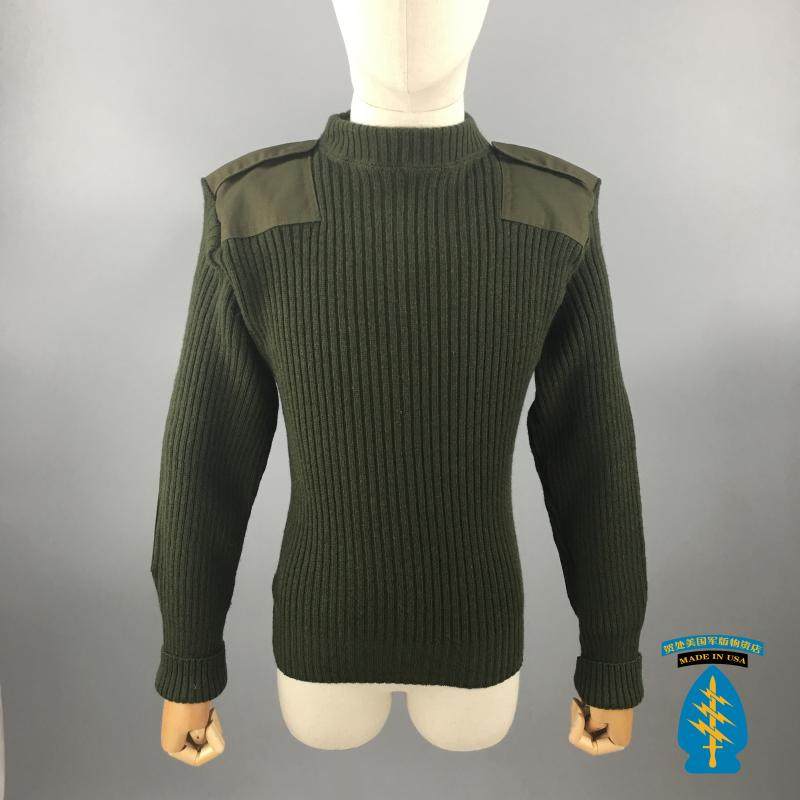 Public release military version of USMC green sweater American outdoor sports tactical elastic warm and cold full wool sweater