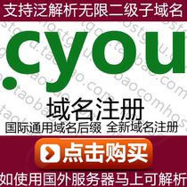 cyou Domain Registration Support for Name Trading Purchase Application for Pan - parsing Unlimited Domain