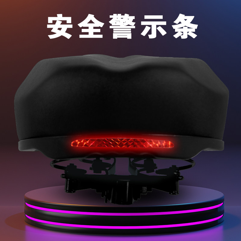 Electric Vehicle Seat Cushion with 6 Springs, Enlarged Battery Bike Seat, Waterproof Universal Seat Cover