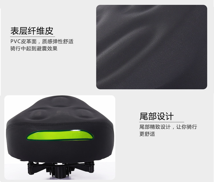 Electric Vehicle Seat Cushion with 6 Springs, Enlarged Battery Bike Seat, Waterproof Universal Seat Cover