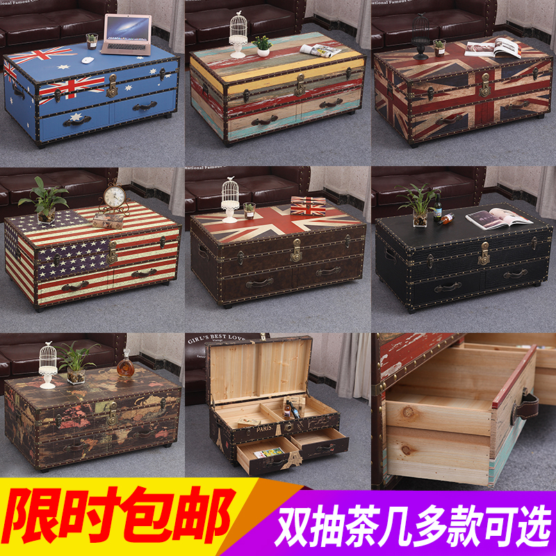 European-Style Minimalist Living Room Small Apartment Coffee Table Loft American Retro Designer Creative Bar Homestay Coffee Table