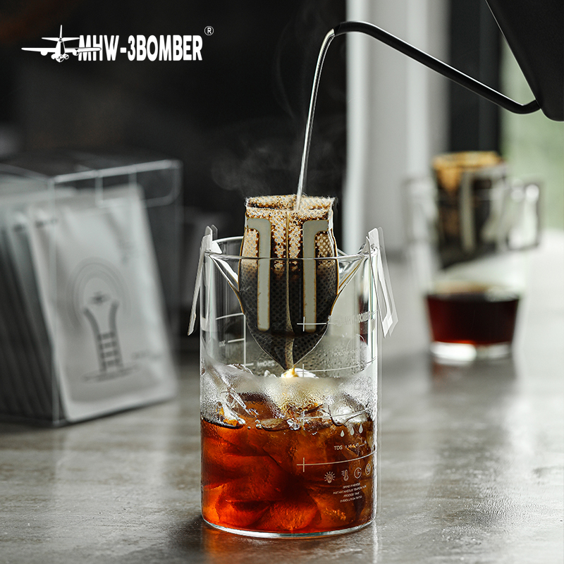 MHW-3BOMBER bomber ear hang coffee filter paper hand brush filter paper ear-hang filter bag coffee powder filter bag