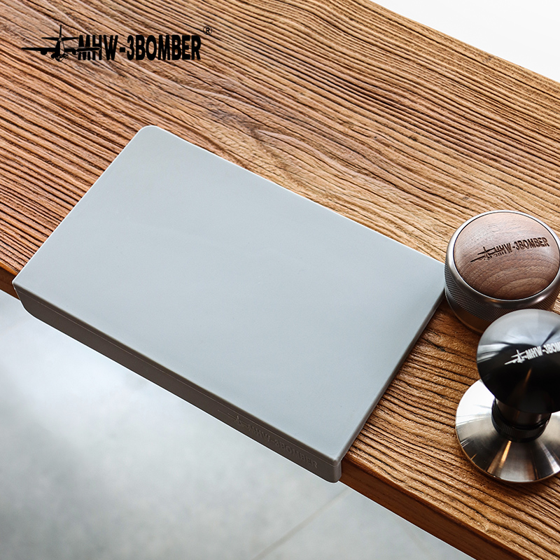 Bomber powder hammer pad Italian coffee machine powder pad Right angle bar mat Coffee handle non-slip silicone pad