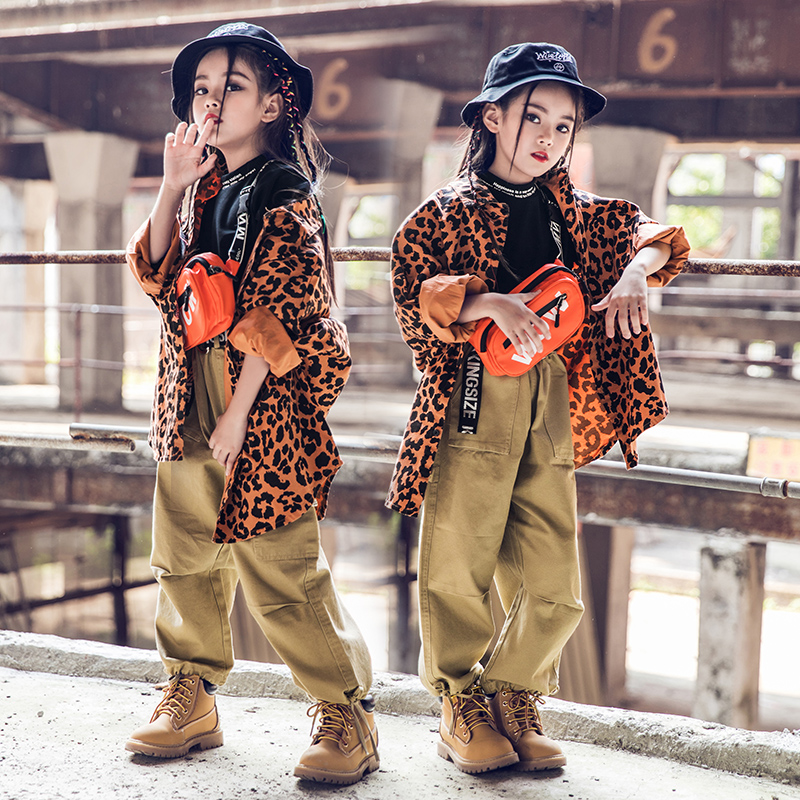Children's hip-hop suits, girls' jazz dance costumes, girls' fashion tops, show costumes, boys' hip-hop catwalk trends