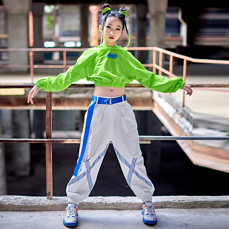 Girl Jazz Dance Children's Dress Street Show Show Jazz Lu-navel Show Hiphop Hiphop Tide Cool
