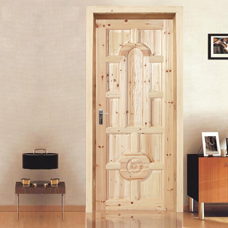 Custom new Chinese fir door wooden window Vintage log solid wood door Solid wood composite door Barn door Indoor door Room door