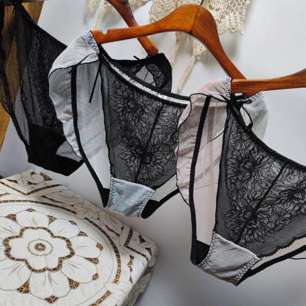 Self-reserved extra large size lace underwear 160-250 catties girls high waist sexy briefs head waist 2 feet 8-4 feet 5