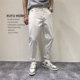 Futu Original Solid Color Small Embroidered Jeans Men's 2023 Autumn New Trendy Versatile Cotton Elastic Slim-fitting Small-leg Pants