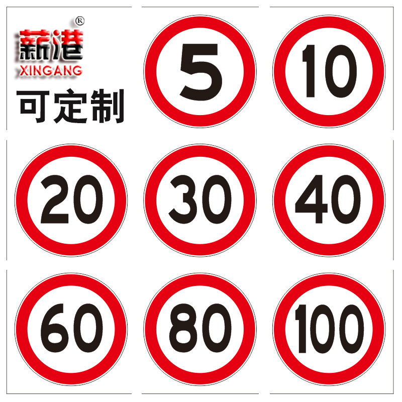 Road Signs Road Signs Speed Limit Signs Parking Warning Signs Traffic Signs Cards Customized Road Signs Speed Limit 5 km KM