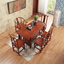 Tea table and chair combination solid wood special Chinese tea table tea table modern simple tea table kung fu tea table antique tea table