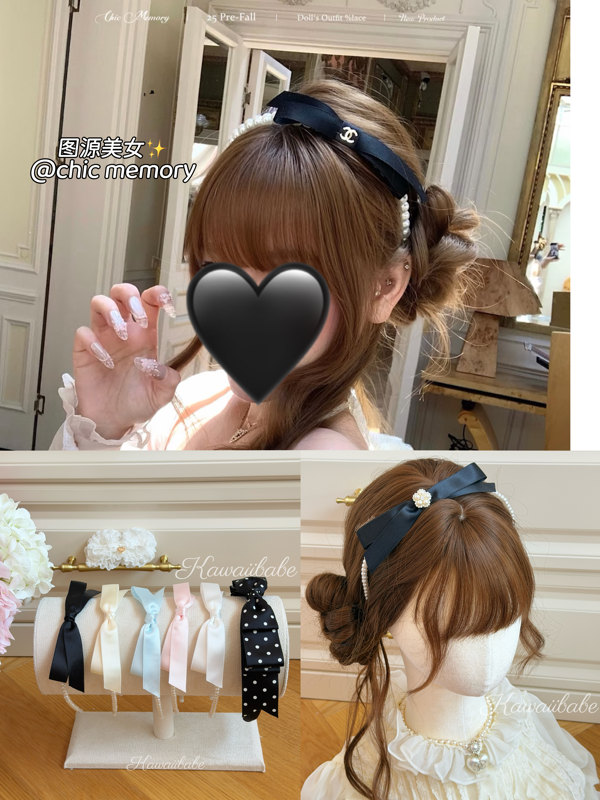 Kawaiibabe/Minuet a Custom-Made Bow-Knot Pearl Headband That Is Loved by Japanese Style Bloggers
