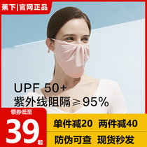 Under the banana mask female anti-ultraviolet Face Veil Ice Silk summer thin breathable sunshade outdoor scorched sun mask