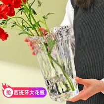 Spanish style handmade flower arrangement glass vase Nordic transparent living room ornaments simple water cultivation rich bamboo