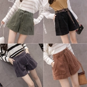 Mùa thu đông 2018 phiên bản mới của Hàn Quốc quần lửng nữ size lớn quần short ống rộng chân rộng quần lửng ống quần thủy triều