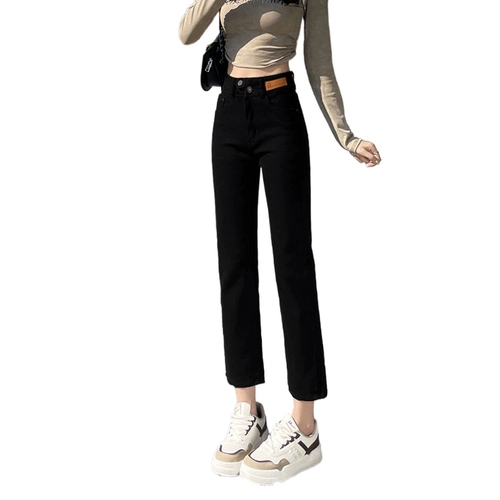 Флисовые хаки демисезонные джинсы, штаны, свободный прямой крой, высокая талия, подходит для подростков