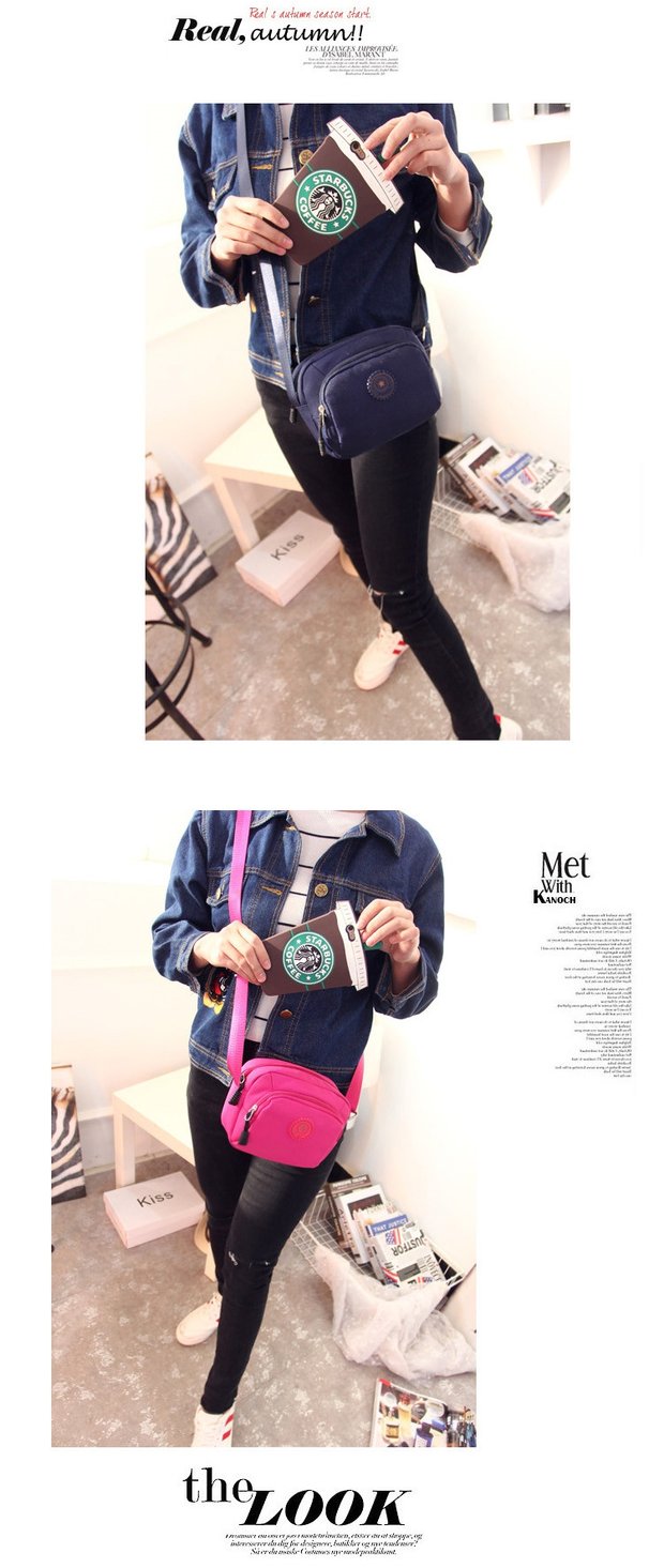 Thời trang Hàn Quốc phụ nữ túi chéo vai Messenger túi điện thoại di động túi nylon Túi vải Oxford túi nhỏ giản dị tui xach