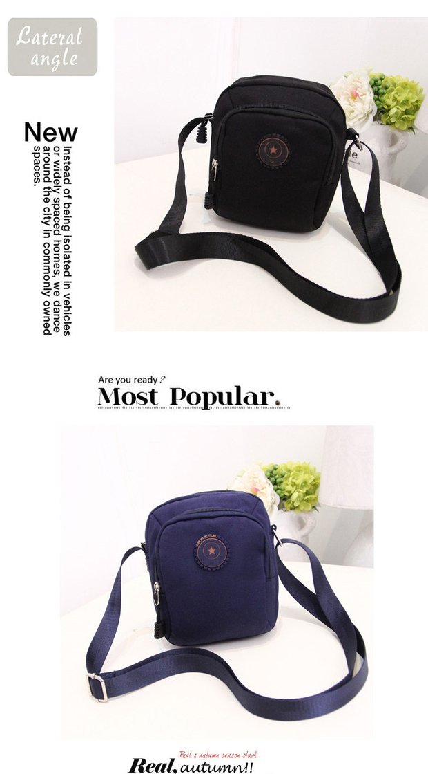 Thời trang Hàn Quốc phụ nữ túi chéo vai Messenger túi điện thoại di động túi nylon Túi vải Oxford túi nhỏ giản dị tui xach