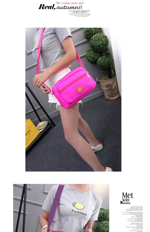 Mới nhẹ nylon không thấm nước túi Messenger nữ du lịch túi nữ vai túi thời trang Hàn Quốc túi vải bình thường tui xach juno