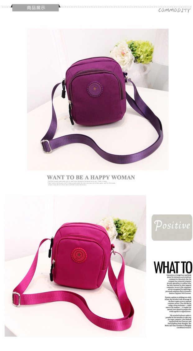 Thời trang Hàn Quốc phụ nữ túi chéo vai Messenger túi điện thoại di động túi nylon Túi vải Oxford túi nhỏ giản dị tui xach