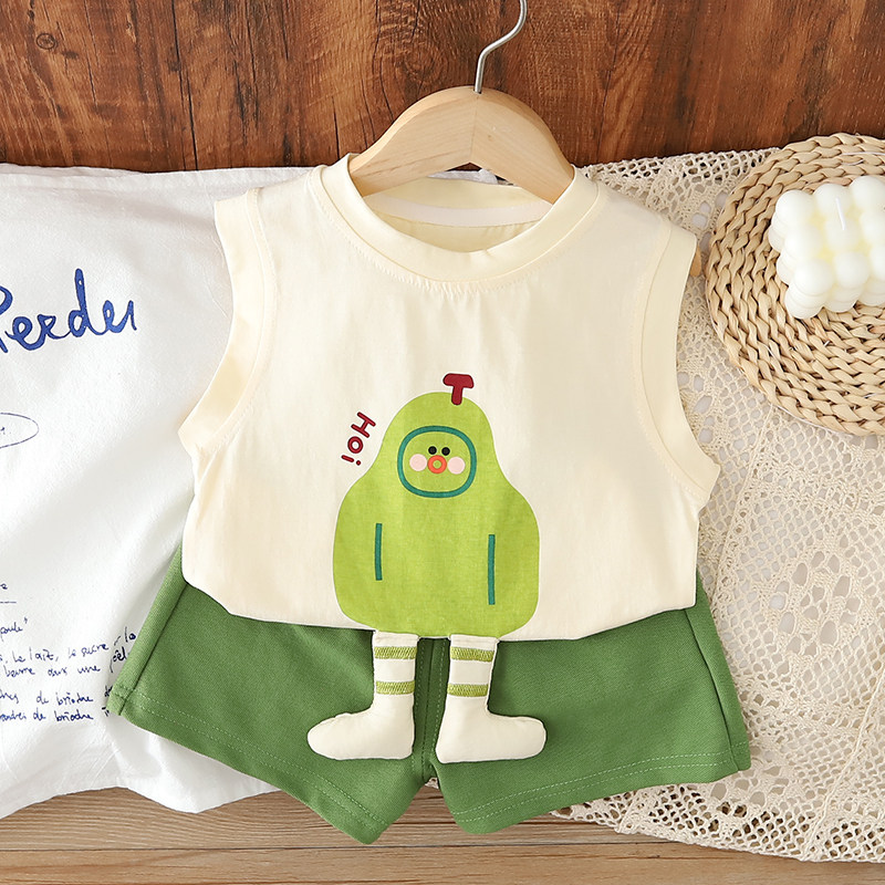 Cool & Breezy Boys Sleeveless Set | Cotton Vest + Shorts for Summer | Loose Fit Toddler Outfit | Stylish Kids Clothes 2-7 Years