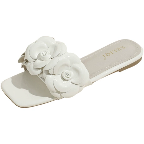 Летние тапочки, нескользящая обувь для отдыха, 2025 года, в цветочек, мягкая подошва