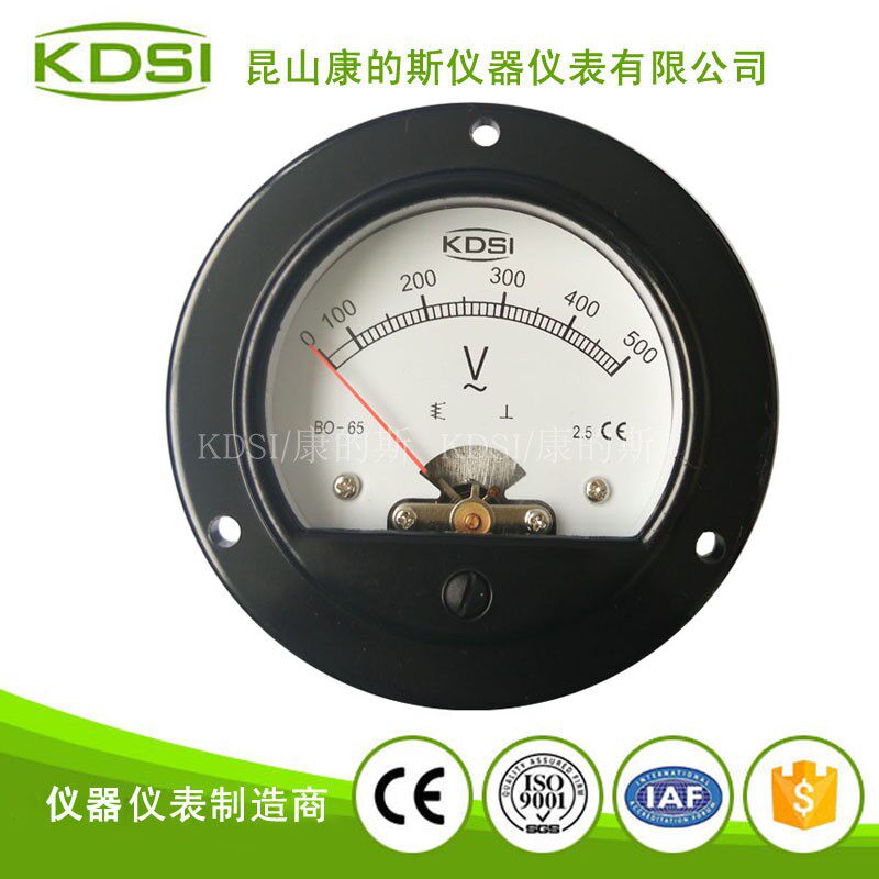 Cones' pointer-type alternating current pressure gauge BO-65 AC500V round voltmeter