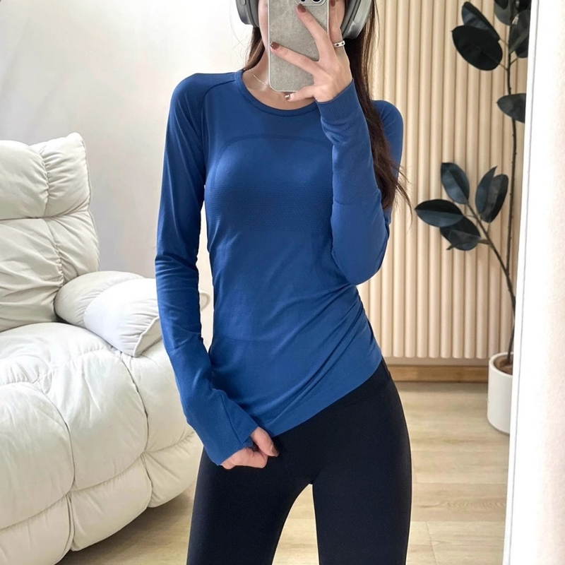 Iuiu Yogo Slim Fit Slimming Sports Long-Sleeved T-Shirt Women's Elastic Yoga Clothing Top Professional Fitness Long-Sleeved
