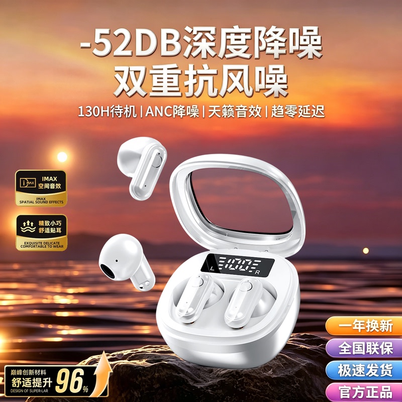German Wireless Bluetooth Earphones Mini Ultra-Small Semi-In-Ear Sports Noise-Cancelling 2026 New Model Official Genuine Universal