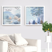 Solid wood square wall mounted picture frame custom 7 inch 6 8 10 12 16 20 inch cross stitch photo frame custom