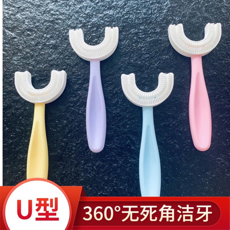 Three-sided baby toothbrush 2-3-6 years old soft hair baby deciduous teeth oral cleaning artifact mbdU toothbrush head