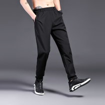 Autumn and winter casual trousers mens Korean version of the trend of versatile handsome Harem pants Mens loose large size solid color small pants