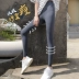 Quần legging da cá mập mùa xuân và mùa thu mặc chất lỏng mỏng bó sát màu đen Barbie áp lực bếp quần yoga - Quần tây thường