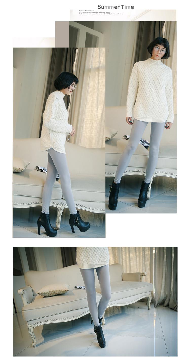 Momotaro mùa thu giả da legging phần mỏng phụ nữ mặc chín điểm quần dài quần dài bó sát kích thước lớn thủy triều quần lót mặc váy