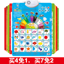 Lelyu cognitive sound wall chart full set of young children bump literacy card baby toy sound voice early teaching