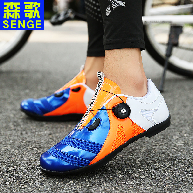 Sen Song Casual Summer Without Lock Riding Shoes Men's Single Cars Non-Lock Hard Bottom Moped Bike Mountaineering Caravan women
