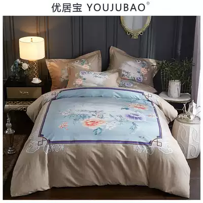 Cotton Thickening Warm Four Piece Cotton Autumn and Winter quilt cover Sheets Net Red Nude Sleeping 1 8m Bedding