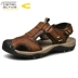Dép da lạc đà Đức năng động Baotou sandal nam triều 2019 mới cho nam giày thể thao đi biển ngoài trời - Sandal sandal nam da bò Sandal