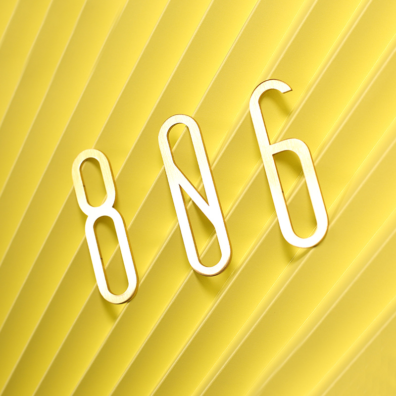 Creative Nordic Entry Brass Digital Brass Brass Brass Hotel Room number decoration household registration