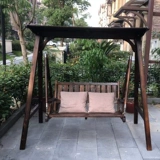 Дорожные качели из натурального дерева, качалка для двоих, деревянная колыбель для детей и взрослых