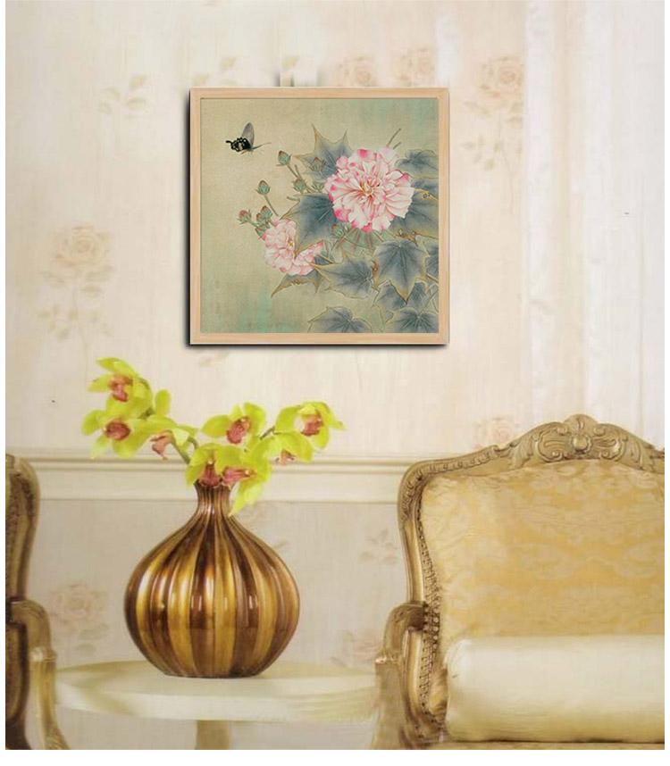 Nổi tiếng cổ thêu nghệ thuật thêu thêu tự làm kit mới bắt đầu handmade trang trí tranh bướm tình yêu sen 30 * 30CM - Bộ dụng cụ thêu tranh thêu sơn thủy hữu tình